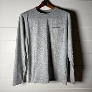 Dehen 1920 Heavy Duty Long Sleeve Tee Light Gray Sz M  Made In USA